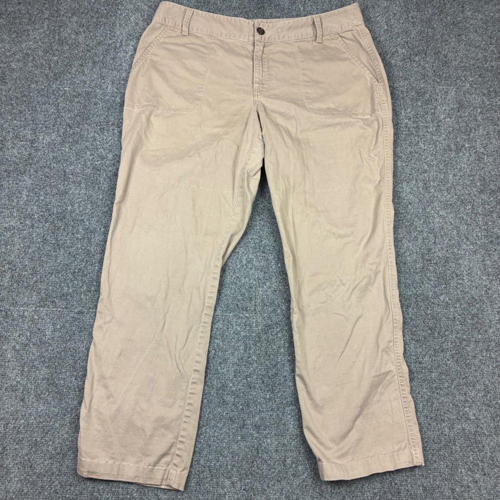 Talbots Signature Petites Tan Khaki Chino Pants Straight Leg Womens Size 12P